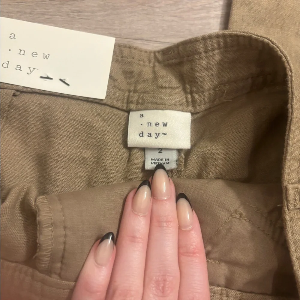 A New Day High-Rise Straight Ankle Linen Pants | Size 2 NWT - Picture 5 of 8